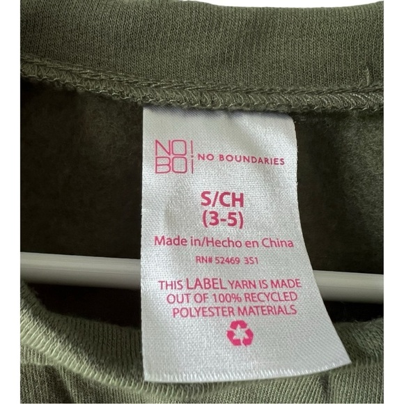 Women's olive blouse green top long sleeve sweatshirt crewneck size S - Picture 4 of 7